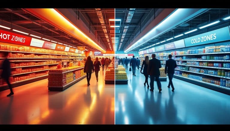 Zone chaude et zone froide : la lecture d'un plan de magasin